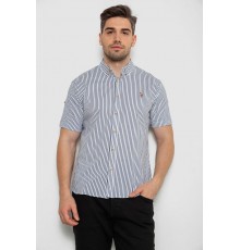 Сорочка чоловіча в смужку, колір біло-чорний, 214R835