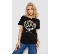 Футболка женская, цвет черный, 244R4585