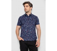 Сорочка чоловіча з принтом, колір темно-синій, 214R6917-9