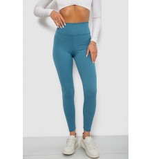 Лосини однотонні в рубчик, колір джинс, 244R312-5