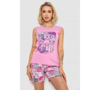 Піжама жіноча, колір рожевий, 243R03676