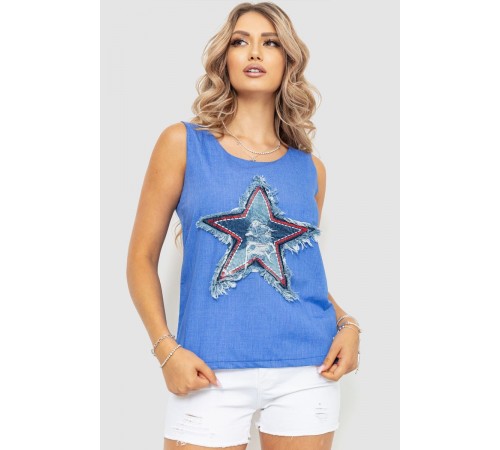 Майка женcкая, цвет джинс, 172R102-1