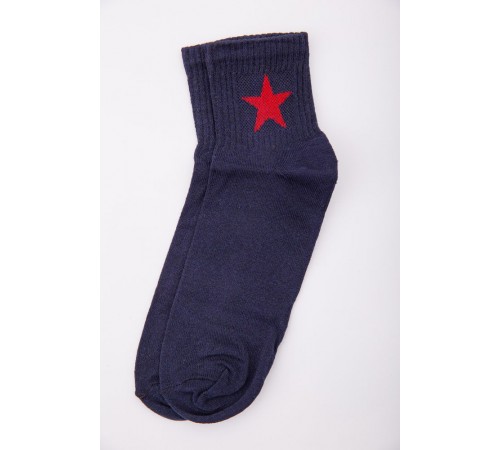 Жіночі шкарпетки, темно-синього кольору з принтом, 167R404