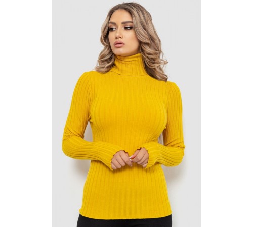 Гольф женский однотонный, цвет горчичный, 204R043