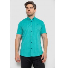 Сорочка чоловіча з принтом, колір бірюзовий, 214R4564-4