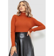 Гольф жіночий однотонний, колір теракотовий, 204R043