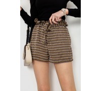 Шорты женские шифоновые, цвет коричнево-бежевый, 244R076