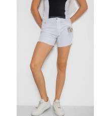 Шорти жіночі джинсові стрейчові, колір білий, 247R2676