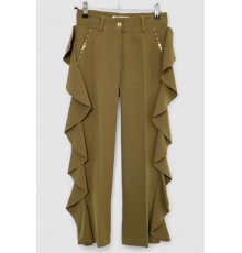 Штани дитячі ошатні, колір хакі, 247R3824