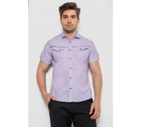 Сорочка чоловіча з коротким рукавом, колір бузковий, 214R3121