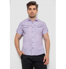 Сорочка чоловіча з коротким рукавом, колір бузковий, 214R3121