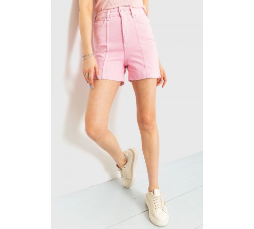 Джинсові шорти жіночі, колір рожевий, 214R245