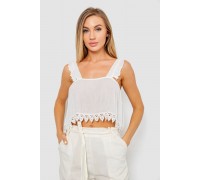 Топ женский однотонный, цвет молочный, 244R313