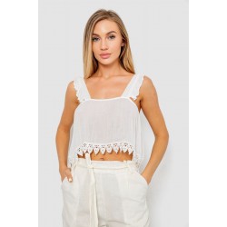 Топ женский однотонный, цвет молочный, 244R313