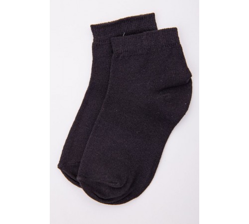 Дитячі однотонні шкарпетки, чорного кольору, 167R605-1