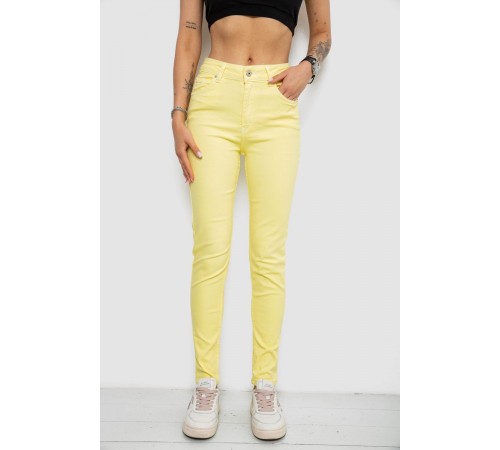 Джинси жіночі, колір жовтий, 182R1329