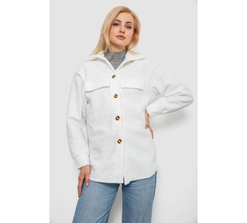 Рубашка -бомбер женская, цвет белый, 257R153