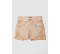Шорти джинсові для дівчинки, колір бежевий, 247R10033