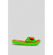 Шльопанці дитячі для дівчаток 243R6009b-17, колір Салатово-жовтогарячий