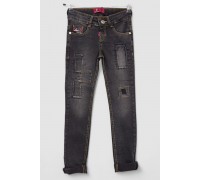 Джинси для дівчинки, колір чорний, 247R8415