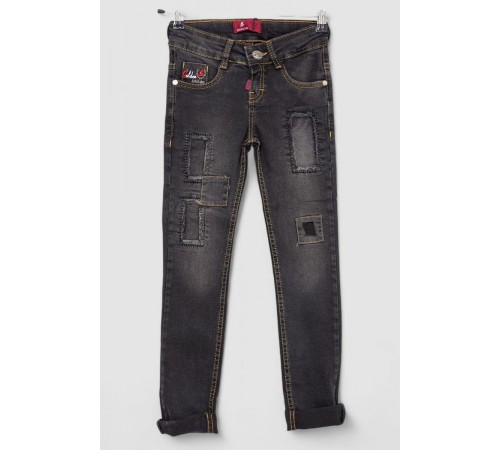 Джинси для дівчинки, колір чорний, 247R8415