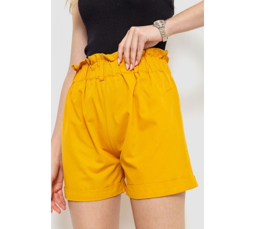 Шорти жіночі класичні з манжетом, колір гірчичний, 214R833
