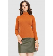 Гольф жіночий в рубчик, колір теракотовий, 204R036