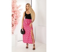 Юбка софт с цветочным принтом, цвет розовый, 257R11