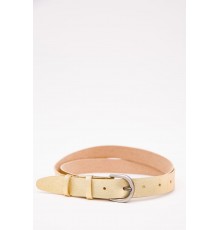 Жіночий ремінь зі шкірзаму, золотистого кольору, 196RL2510W9