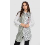 Платье на молнии в комплекте с лонгсливом, цвет серо-оливковый, 247R16959