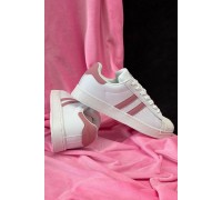 Кроссовки женские демисезонные, цвет бело-розовый, 248RHB640