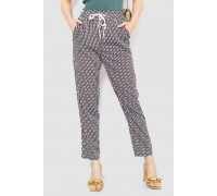 Штаны женские свободного кроя, цвет сине-мятный, 244R053