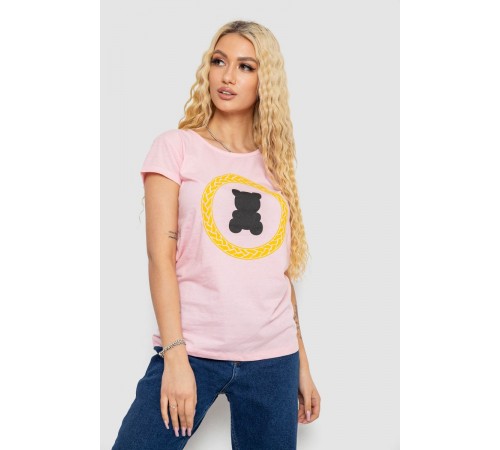 Футболка жіноча з принтом, колір рожевий, 244R2216