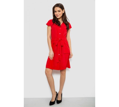 Сукня софт однотонна, колір червоний, 230R028