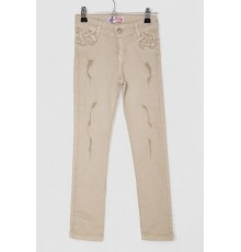Джинси для дівчинки, колір бежевий, 247R10041
