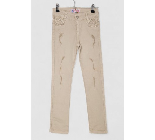 Джинси для дівчинки, колір бежевий, 247R10041