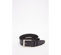 Чоловічий ремінь із шкірзаму, чорного кольору, 196R40Y12-1