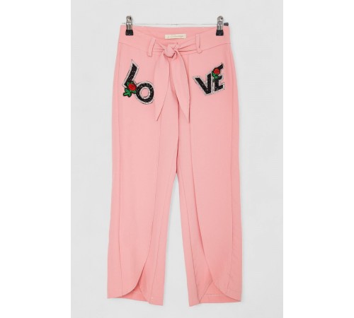 Штани для дівчаток вільного крою, колір рожевий, 247R3821