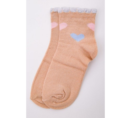 Бавовняні дитячі шкарпетки, бежевого кольору, 167R601-1