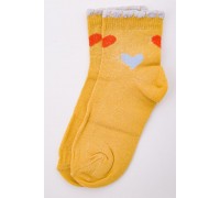 Бавовняні дитячі шкарпетки, гірчичного кольору, 167R601-1