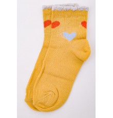 Бавовняні дитячі шкарпетки, гірчичного кольору, 167R601-1