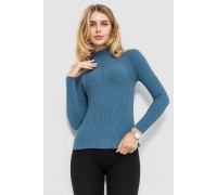 Гольф жіночий однотонний, колір джинс, 204R016