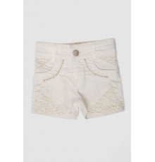 Шорти джинсові для дівчинки, колір молочний, 247R10033
