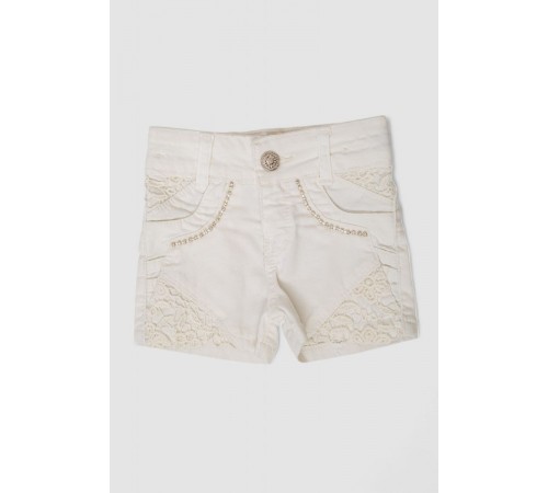 Шорти джинсові для дівчинки, колір молочний, 247R10033