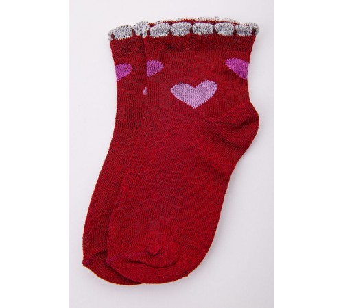 Бавовняні дитячі шкарпетки, бордового кольору, 167R601-1