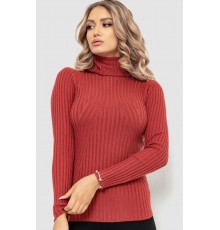 Гольф жіночий однотонний, колір темно-кораловий, 204R048