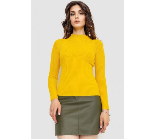 Гольф женский однотонный, цвет горчичный, 204R016