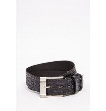 Чорний чоловічий ремінь, із шкірзаму, 196R40Y1W12