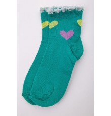 Бавовняні дитячі шкарпетки, зеленого кольору, 167R601-1