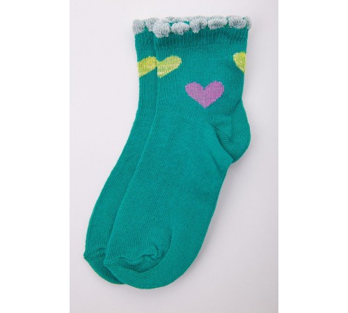 Бавовняні дитячі шкарпетки, зеленого кольору, 167R601-1